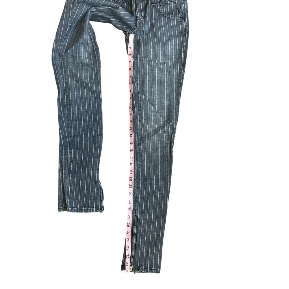 Y2K Lux Skinny Tapered Leg Zip Ankle Super Skinny Jeans EUC Marked 27 fits 26 - Picture 5 of 7